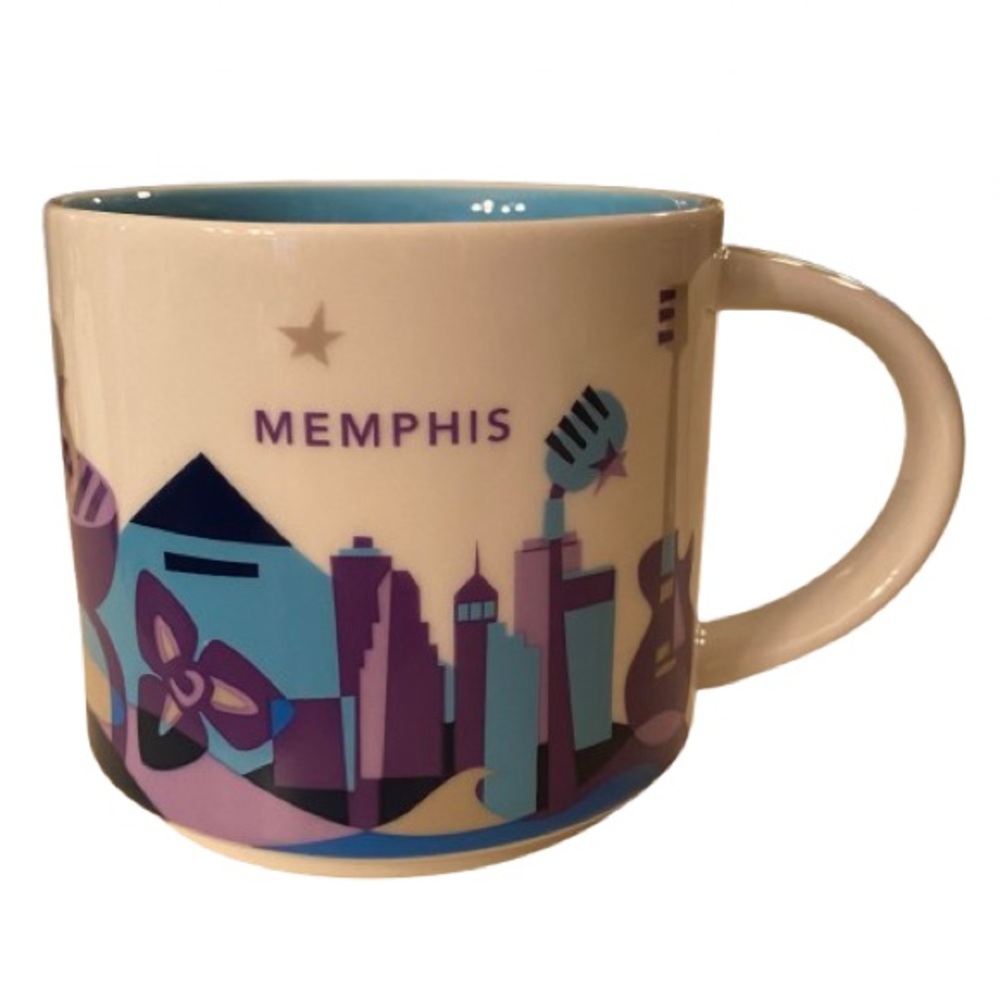 Starbucks You Are Here Collection Memphis Tennessee Mug - Purple and Blue EUC